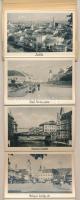 Kolozsvár, Cluj; leporellofüzet 10 kis képpel, papír tokban / leporello postcard booklet, with 10 small images, in paper case