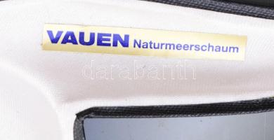 Vauen Naturmeerschaum Golf No. 2 tajtékpipa, hozzáillő tokban, újszerű, h: 14 cm