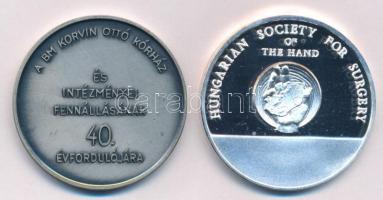 1989. "A BM Korvin Ottó Kórház és intézményei fennállásának 40. évfordulójára" ezüstpatiná...