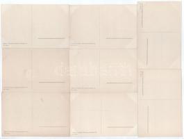 11 db RÉGI művészlap / 11 pre-1945 art postcards s: Magyar Mannheimer Gusztáv