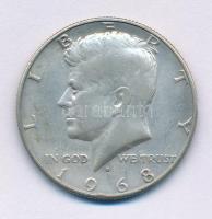 Amerikai Egyesült Államok 1968D 1/2$ Ag "Kennedy" T:AU patina USA 1968D 1/2 Dollar Ag "Kennedy" C:AU patina Krause KM#202a