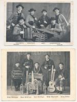 2 RÉGI osztrák zenészek képeslap: Original-Oba-Innviertla / 2 pre-1945 Austrian musician postcards