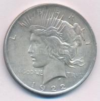 Amerikai Egyesült Államok 1922. 1$ Ag "Béke" T:XF,VF patina, ph. USA 1922. 1 Dollar Ag "Peace" C:XF,VF patina, edge error Krause KM#150