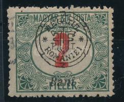 Nagyvárad 1919 Magyar Posta 10f "hurkás kör" lemezhibával, Bodor vizsgálójellel