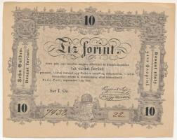 1848. 10Ft "Kossuth bankó" "I. Oz. 7432 22" T:VF szép papír Adamo G111