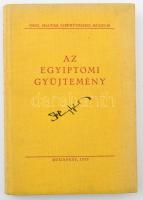 Oroszlán Zoltán-Dobrovits Aladár: Az egyiptomi gyűjtemény. Vezető. Országos Magyar Szépművészeti Múzeum. Bp.,1939, Kir. Magyar Egyetemi Nyomda. Kiadói egészvászon-kötés.  Haranghy Jenő (1894-1951) grafikus aláírásával a borítón