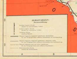 1936 Magyarország vasúti térképe. Laykauf Aladár, Róna Ernő. 92x63 cm Vászonra kasírozva. Városok va...