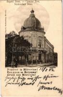 1902 Szávaszentdemeter, Mitrovice, Mitrovitz an der Save, Sremska Mitrovica; Srpski Dom. R. Popovic / Serbischer Dom / szerb templom / Serbian church (EK)