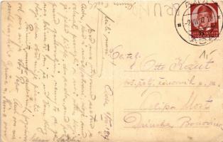 1937 Ada, park, szobor / park, statue. photo (felületi kopás / worn surface)