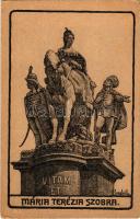 Pozsony, Pressburg, Bratislava; Mária Terézia szobor / statue, monument, Hungarian irredenta art postcard s: Lesskó L. (EK)