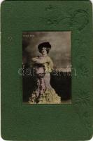 1905 Fedák Sári. Dombornyomott virágos keret. Emb. floral frame (EM)