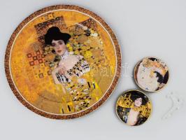 3 db Goebel Klimt dísztányér. klf méretben Matricás, jelzett, hibátlan d: 31 cm, d: 9,5 cm (2x)