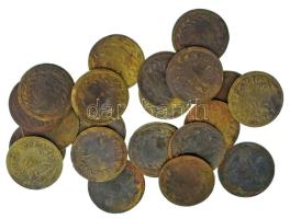 Németország DN 22db-os Cu "Spielgeld" (játékpénz) tétel T:XF-F közte lyukas Germany ND 22pcs Cu "Spielgeld" (play money) C:XF-F within holed