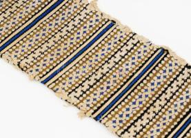 cca 1900, Lakócsa környéke, Dráva menti horvát női ruha díszsáv, jó állapotban, h: 68 cm