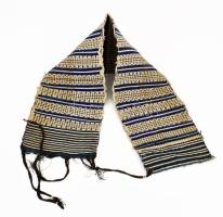 cca 1900, Lakócsa környéke, Dráva menti horvát női ruha díszsáv, jó állapotban, h: 75 cm