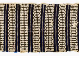 cca 1900, Lakócsa környéke, Dráva menti horvát női ruha díszsáv, jó állapotban, h: 75 cm