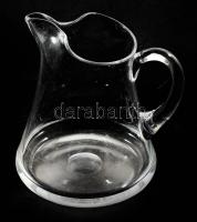 Hutaüveg kancsó, jelzés nélkül, hibátlan, m: 17 cm