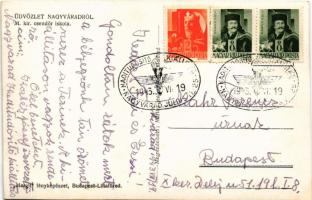 Nagyvárad, Oradea; M. kir. Csendőriskola / gendarmerie school + "Haditudósító Kiállítás Nagyvár...