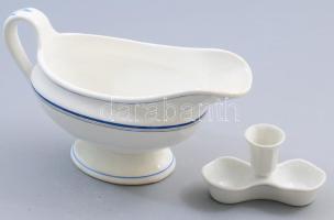 Antik szószkínáló és sóborskínáló, egyik jelzett, h: 10-20 cm