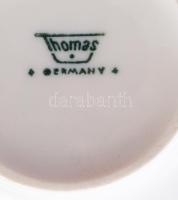 3 db német arany és fehér mázas váza. 15-17 cm