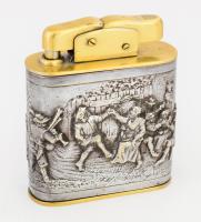 Karl Wieden ezüst (Ag) borítással, jelzett, plasztikus jelenettel. 10 cm