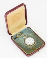 Női ezüst, kulcsos zsebóra, Budapest órás jelzett tokkal. Működik d: 30 mm