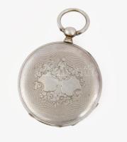 Ezüst (Ag), kulcsos zsebóra, szépen jár d: 47 mm