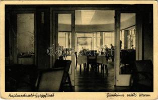 1939 Hajdúszoboszló, Gambrinus szálloda, étterem, belső (Rb)