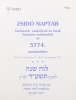 2013-2014 Zsidó naptár 191p. + reklámok