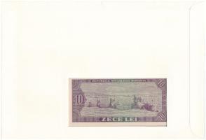 Románia 1966. 10L felbélyegzett borítékban, bélyegzéssel T:UNC
Romania 1966. 10 Lei in envelope wit...