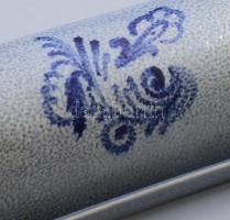 Mázas kőedény vajtartó, jelzés nélkül, hibátlan, h: 22 cm