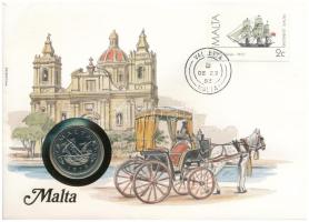 Málta 1972. 10c felbélyegzett borítékban, bélyegzéssel T:UNC Malta 1972. 10 Cents in envelope with stamp and cancellation C:UNC