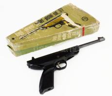 TEX 086 légpisztoly, jó állapotban, sérült dobozában, h: 34 cm