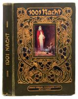 Tausend und eine Nacht. Eine Auswahl morgenländischer. Märchen für die Jugend. Bearbeitet von Hans Fraungruber. Stuttgart, [1922], Loewes Verlag Ferdinand Carl, 1 (színes) t.+ 2 sztl. lev.+ 272 p.+ 8 (színes) t. Kiadói aranyozott egészvászon-kötés, a gerincen kis sérüléssel, tulajdonosi névbejegyzéssel, ex libris-szel.