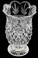 Bohemia ólomkristály váza, jelzett, hibátlan, m: 20 cm