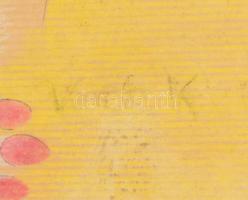 Olvashatatlan jelzéssel: Karikaturisztikus portré. Vegyes technika, papír, üvegezett keretben. 50x40...