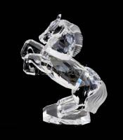 Swarovski ágaskodó ló, jelzett, hibátlan, díszdobozban, m: 11 cm
