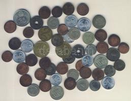 Kis magyar váltópénztétel korona-, pengő-, forint-időszakból össz. 55db T:2,3