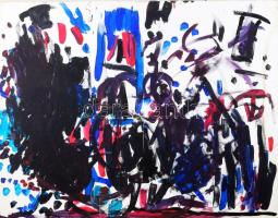 Jelzés nélkül, XX. sz. vége/XXI. sz. eleje: Társaság. Olaj, vászon. Kissé foltos, 70x90 cm