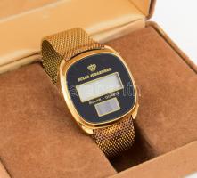 Jules Jürgensen karóra, solar-quartz, fém szíjjal, díszdobozban, 32x32 mm