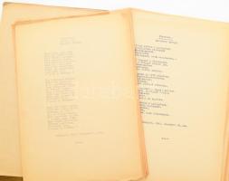 cca 1941-1943 Mészáros György versei, gépelt kéziratok 66 lapon, mappában