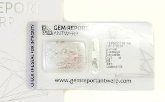 Brillek, baguette csiszolással, össz 0,92 ct tanúsítvánnyal