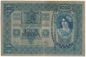 1902. 1000K "1283 58970" hamis "TRGOVACVO OBRTNICKA KOMORA U SENJU" felülbélyegzéssel T:F erős papír