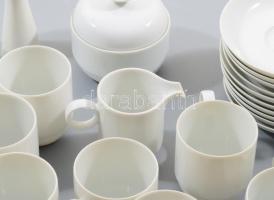 Rosenthal mokkás készlet 14 db csésze, 10 db alj, 6 db tányér, 2 süteményes, 10 kompótos tál, 6 kis ...