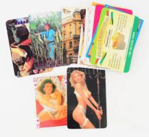 37 db vegyes kártyanaptár, közte 2 erotikus