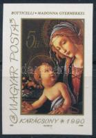 1990 Karácsony vágott bélyeg