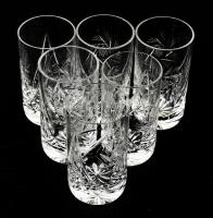 Kristály vizes pohár készlet, 6 db hibátlan m: 11 cm