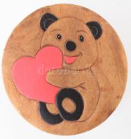 Macis szék, sámli. Farafott fa. d: 26 cm, m:26 cm