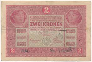 1917. 2K hamis(?) fekete "MAGYAR KÖZTÁRSASÁG - 1918. november 16. Budapest" körbélyegzővel...