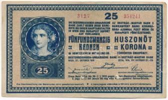 1918. 25K "3127" 3mm, hullámos hátlappal T:F kis szakadások Adamo K22/3